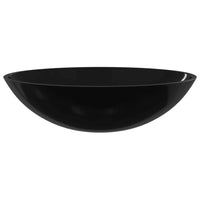 Lavandino in Vetro-Lavabo 50x37x14 cm Nero