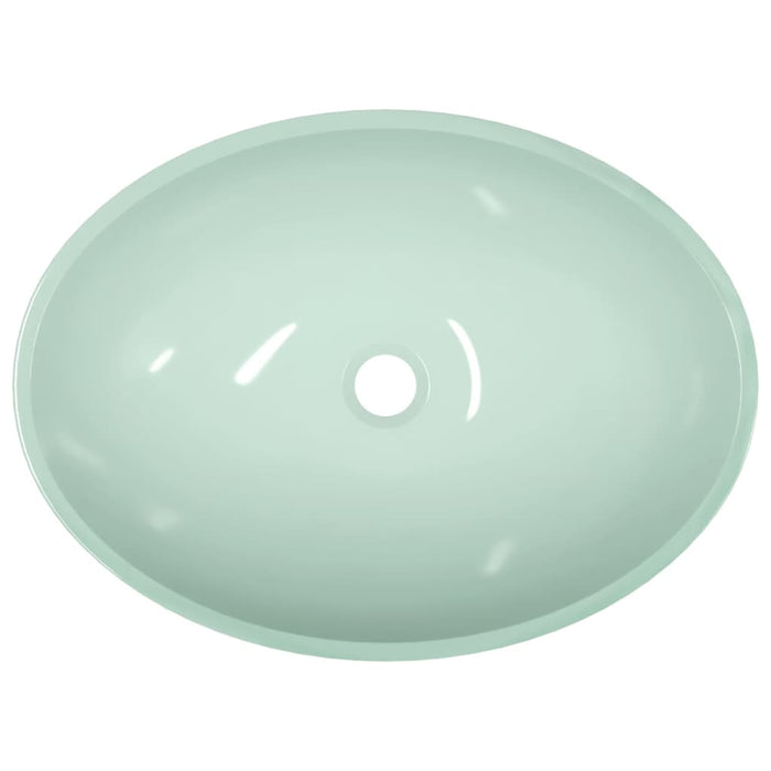 Lavandino in Vetro-Lavabo-Lavello 50x37x14 cm Bianco