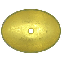 Lavandino in Vetro-Lavabo 50x37x14 cm Oro