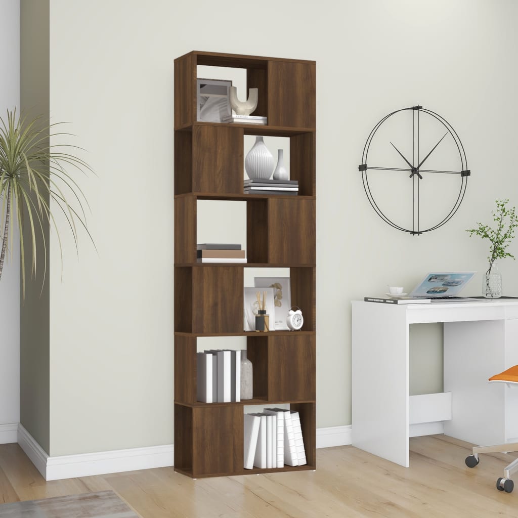 Libreria/Divisorio Rovere Marrone 60x24x186 cm 816034
