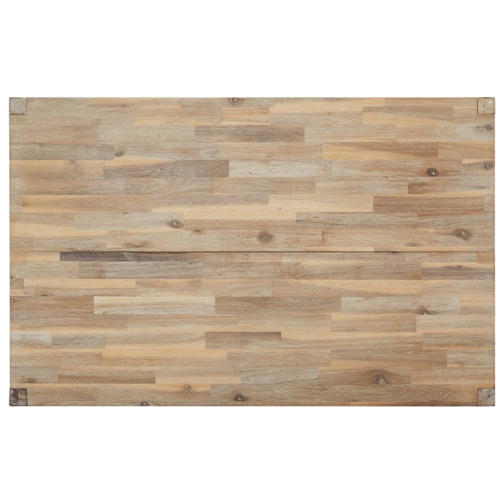 Tavolo da Pranzo 110x70x75 cm in Legno Massello di Acacia  cod mxl 20449