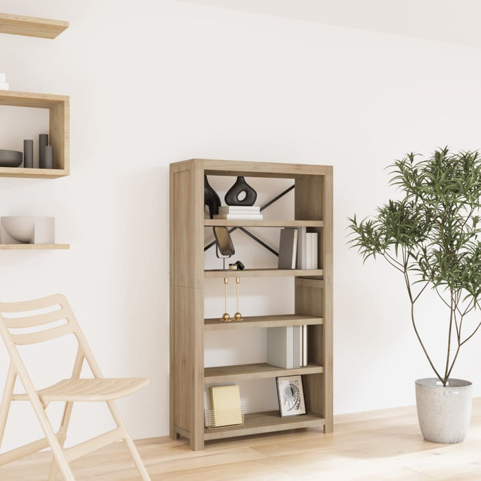 Libreria a 5 Ripiani 80x30x140 cm in Legno Massello di Acacia 345084