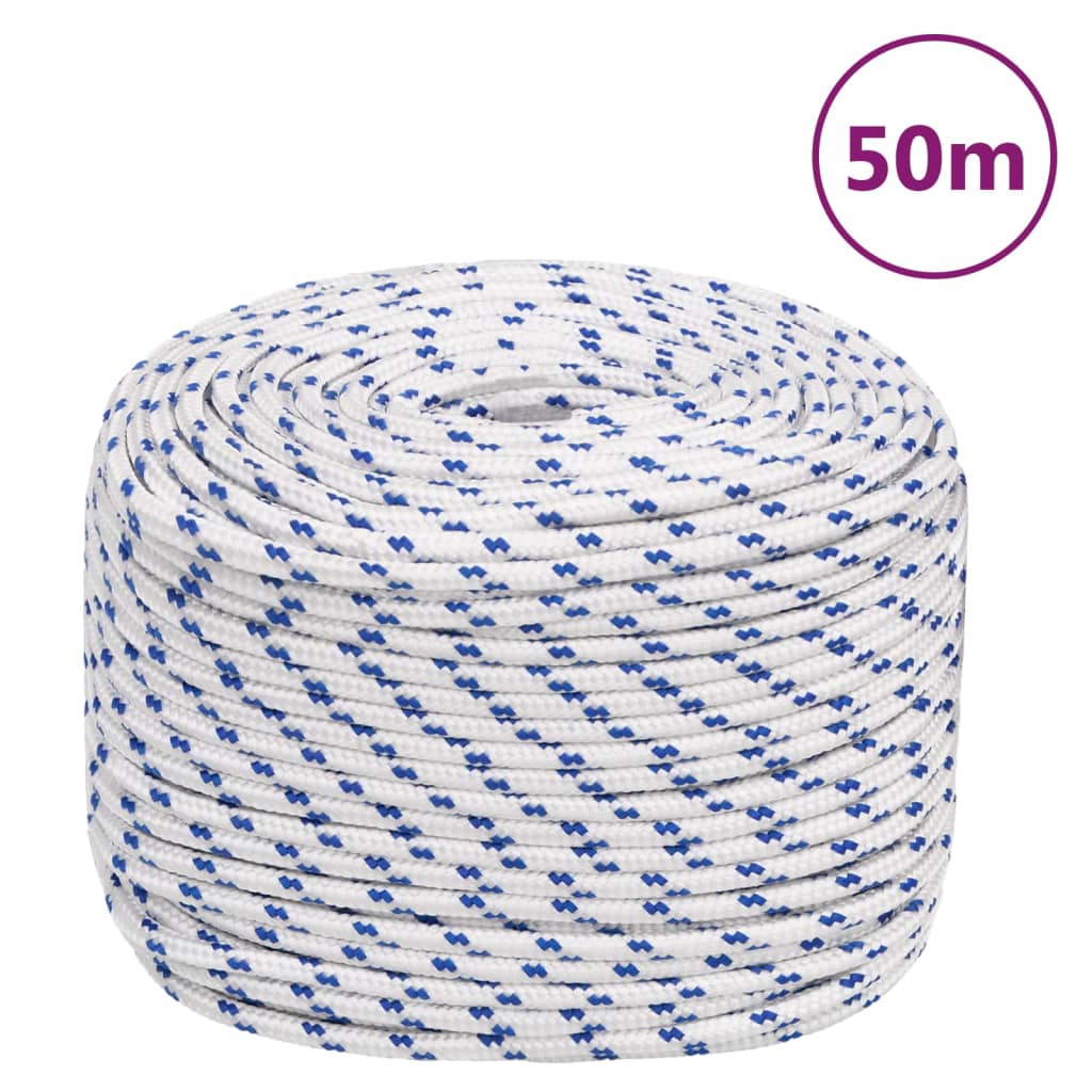 Corda Nautica Bianca 8 mm 50 m in Polipropilene cod mxl 51387