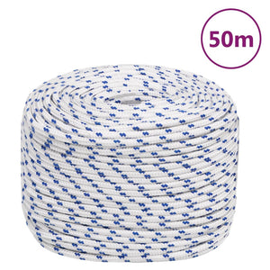 Corda Nautica Bianca 8 mm 50 m in Polipropilene cod mxl 51387