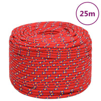 Corda Nautica Rossa 10 mm 25 m in Polipropilene
