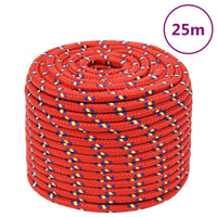 Corda Nautica Rossa 12 mm 25 m in Polipropilene cod mxl 53713