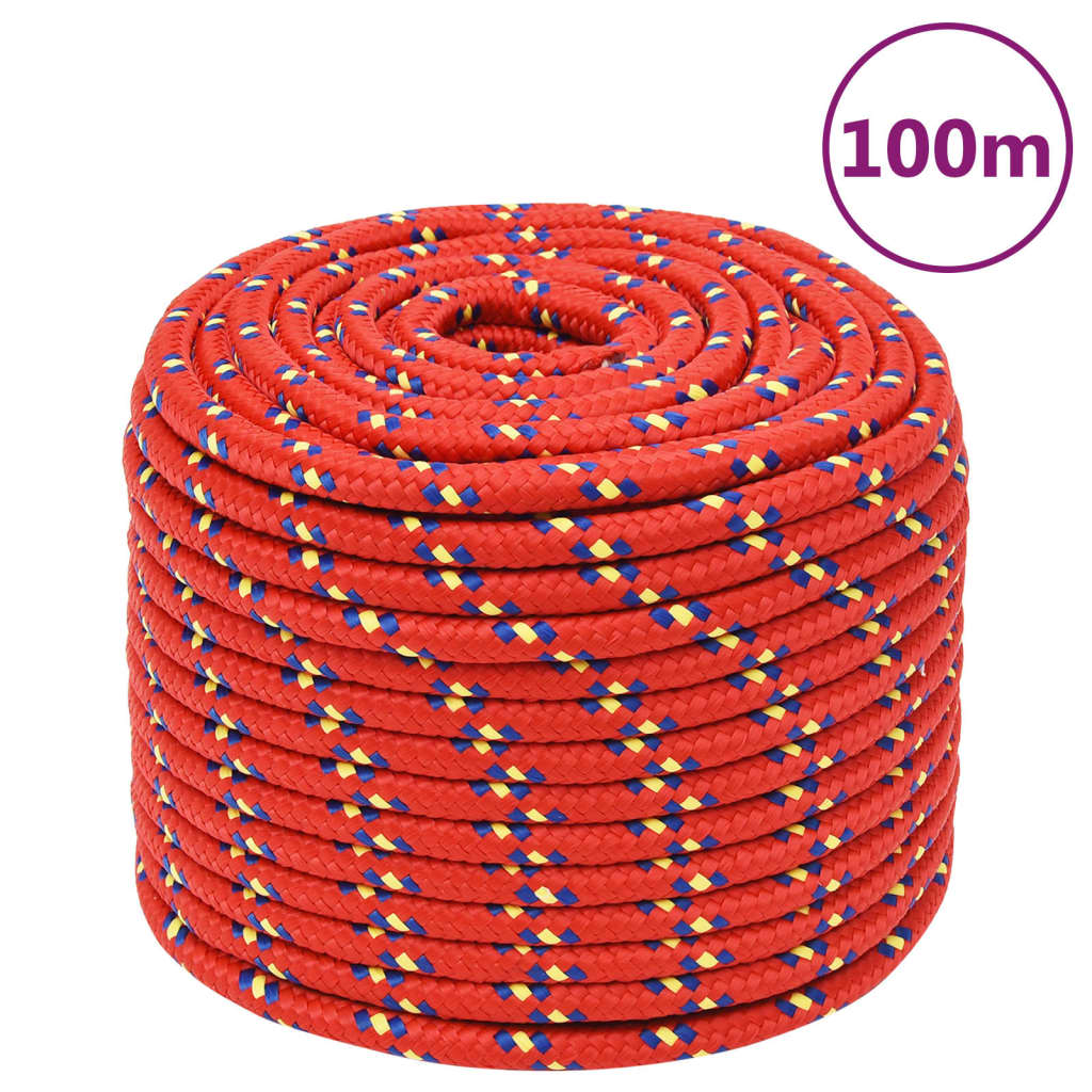 Corda Nautica Rossa 12 mm 100 m in Polipropilene cod mxl 47175