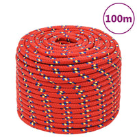 Corda Nautica Rossa 12 mm 100 m in Polipropilene cod mxl 47175