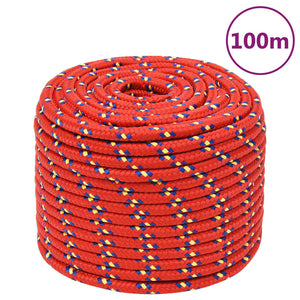 Corda Nautica Rossa 12 mm 100 m in Polipropilene cod mxl 47175