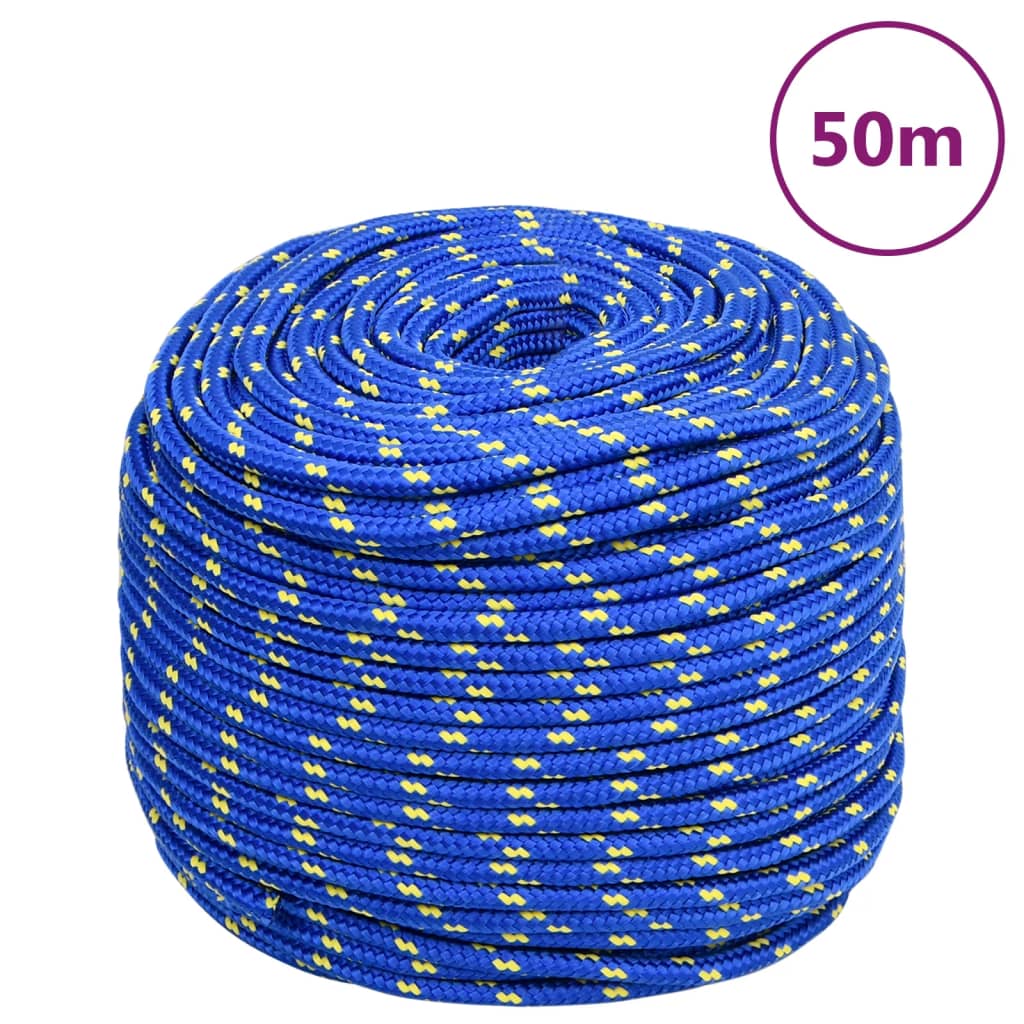 Corda Nautica Blu 8 mm 50 m in Polipropilene cod mxl 51214