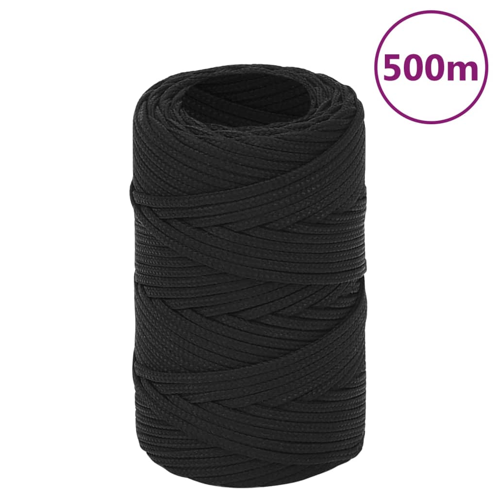 Corda Nautica Completamente Nera 2 mm 500 m in Polipropilene cod 12434
