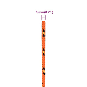 Corda per barca Arancione 6 mm 250 m in Polipropilene 152658