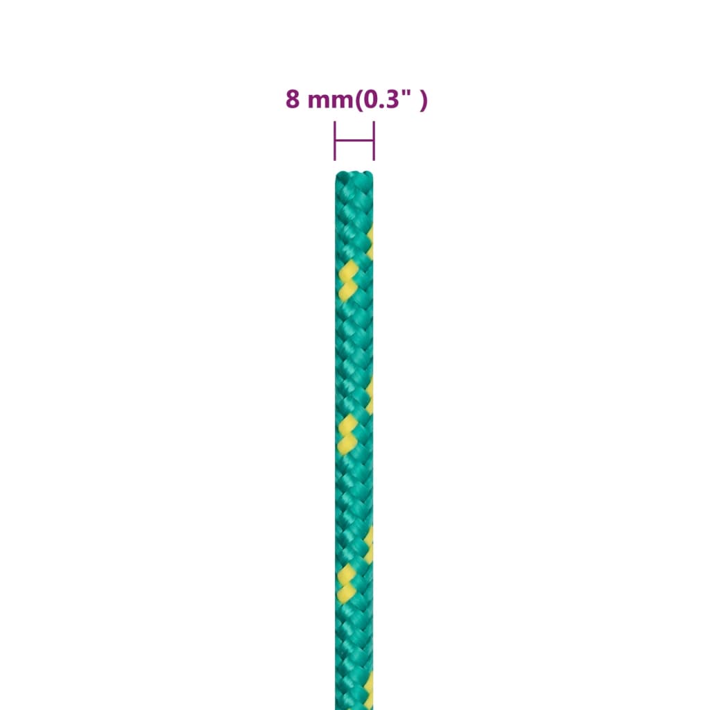 Corda per barca Verde 8 mm 100 m in Polipropilene 152715