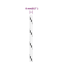 Corda Intrecciata per Barca Bianca 6 mm x 25 m Poliestere 152761