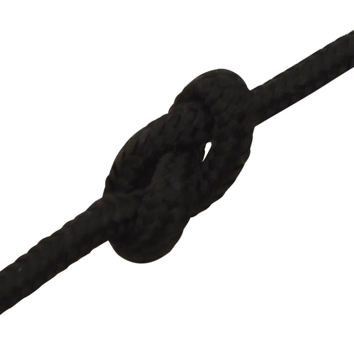 Corda da Lavoro Nera 5 mm 25 m in Poliestere cod mxl 48495