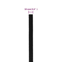 Corda da Lavoro Nera 10 mm 50 m in Poliestere 152823