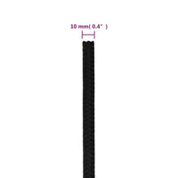 Corda da Lavoro Nera 10 mm 250 m in Poliestere 152825