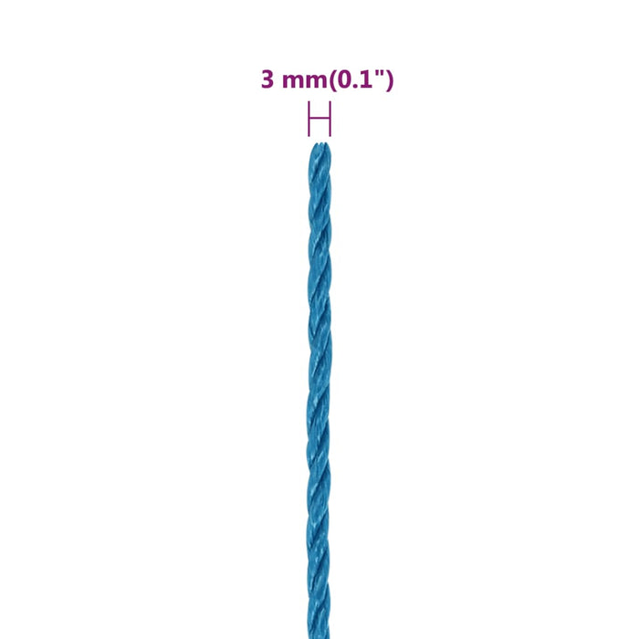 Corda da Lavoro Blu 3 mm 25 m in Polipropilene