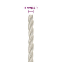 Corda da Lavoro Bianca 8 mm 25 m in Polipropilene 153045