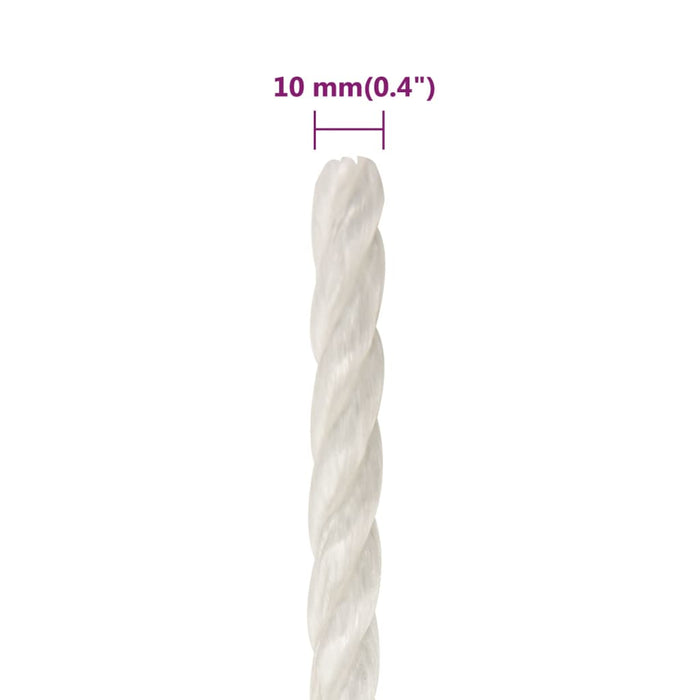 Corda da Lavoro Bianca 10 mm 100 m in Polipropilene cod mxl 40553