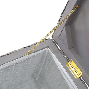 vidaXL Portaoggetti Grigio 110cm Rattan Kubu Naturale e Massello Mogano