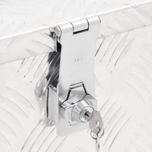 Contenitore Portaoggetti Argento 50x20,5x15 cm in Alluminio