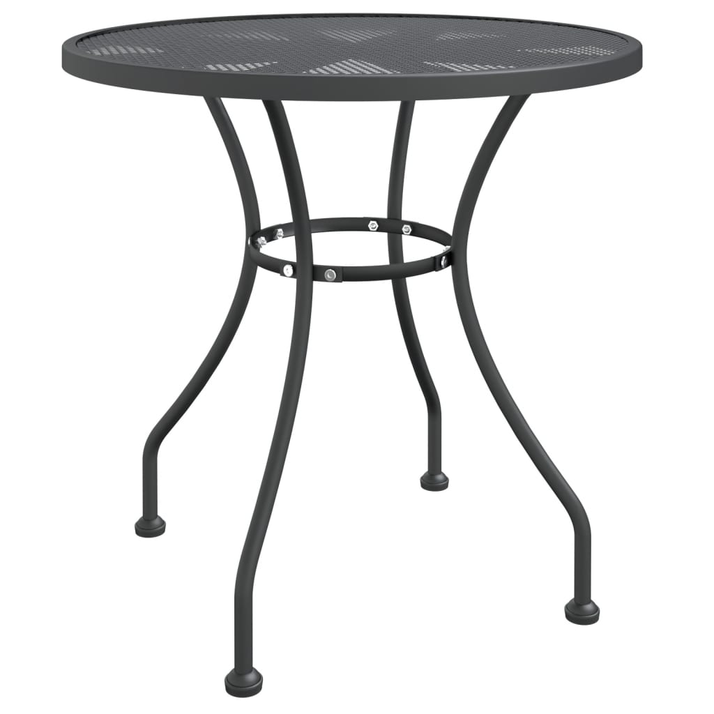 Set da Pranzo per Giardino 3pz Rete Metallica Espansa Antracite 3084713