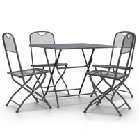 Set da Pranzo per Giardino 5pz Rete Metallica Espansa Antracite 3084720