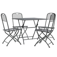 Set da Pranzo per Giardino 5pz Rete Metallica Espansa Antracite 3084720