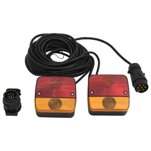 Luci Rimorchio 2 pz Rosso 10,5x5x9,5 cm 12V Lampadina Classica cod mxl 65145