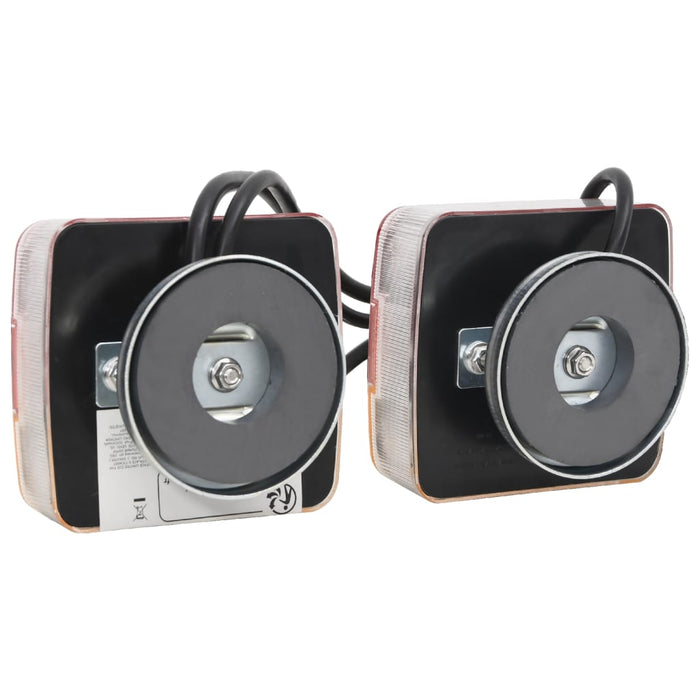 Luci Rimorchio 2 pz Rosso 10,5x7,5x10 cm 12V Lampadina LED 152904