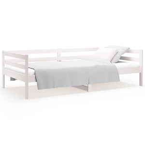 Dormeuse senza Materasso Bianca 90x190 cm Legno Massello Pino 814635