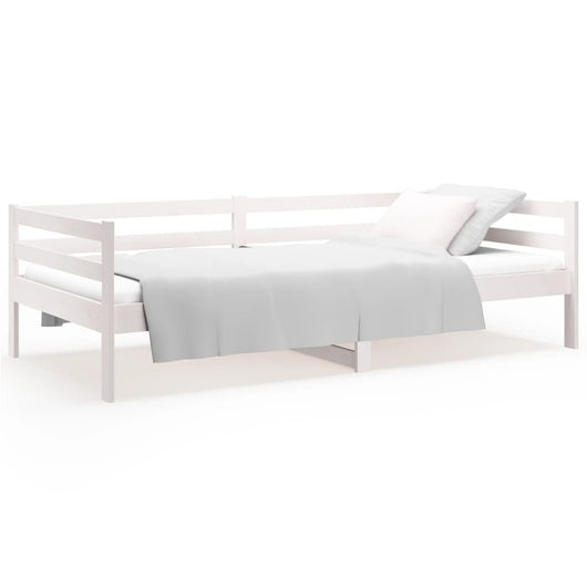 Dormeuse senza Materasso Bianca 90x190 cm Legno Massello Pino 814635