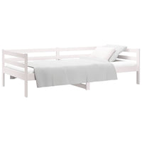 Dormeuse senza Materasso Bianca 90x190 cm Legno Massello Pino 814635