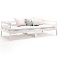 Dormeuse senza Materasso Bianca 90x190 cm Legno Massello Pino 814635