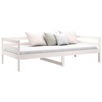 Dormeuse senza Materasso Bianca 90x190 cm Legno Massello Pino 814635