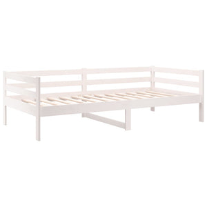 Dormeuse senza Materasso Bianca 90x190 cm Legno Massello Pino 814635