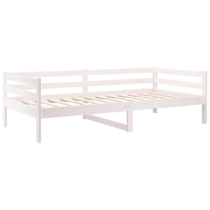 Dormeuse senza Materasso Bianca 90x190 cm Legno Massello Pino 814635