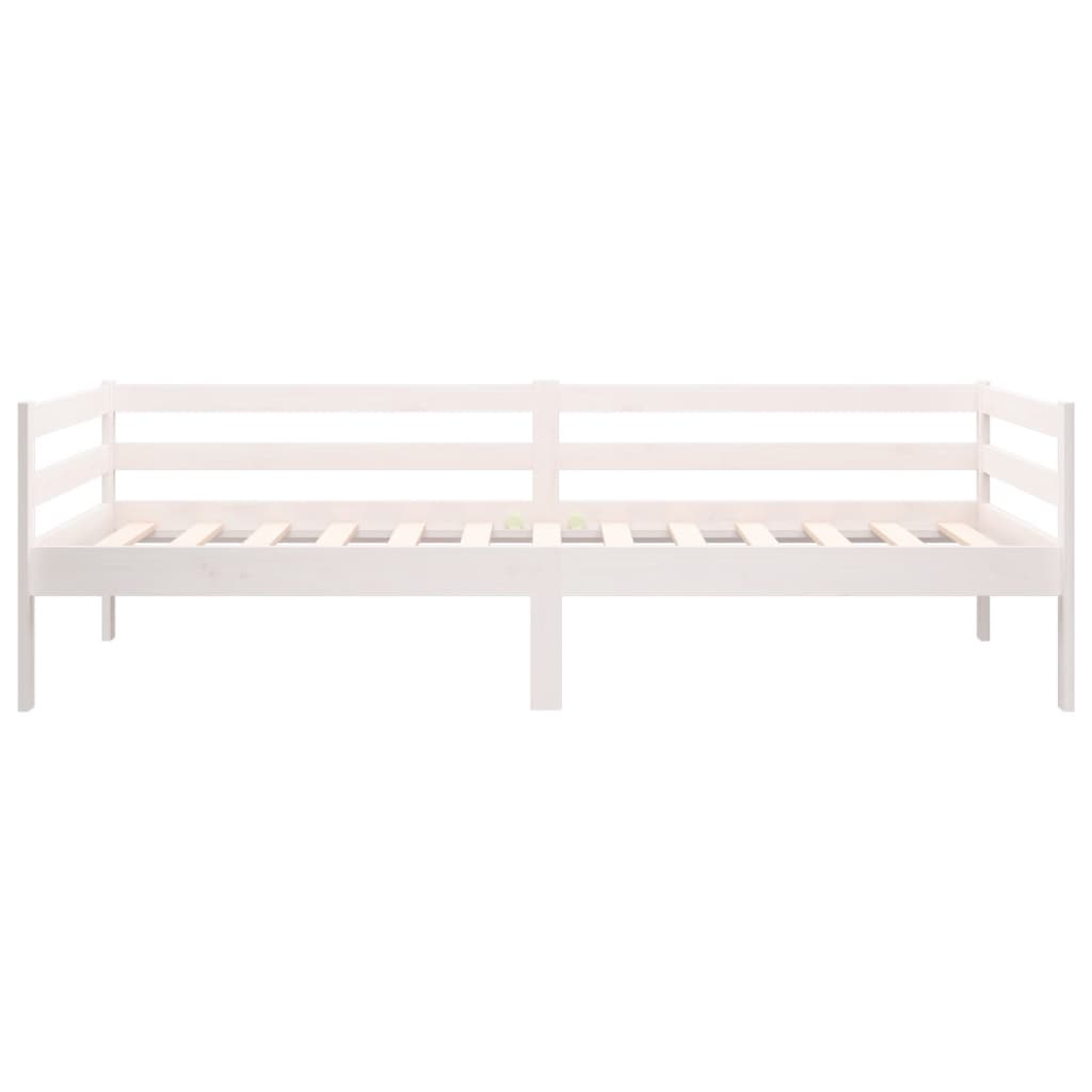 Dormeuse senza Materasso Bianca 90x190 cm Legno Massello Pino 814635
