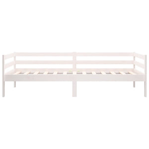 Dormeuse senza Materasso Bianca 90x190 cm Legno Massello Pino 814635