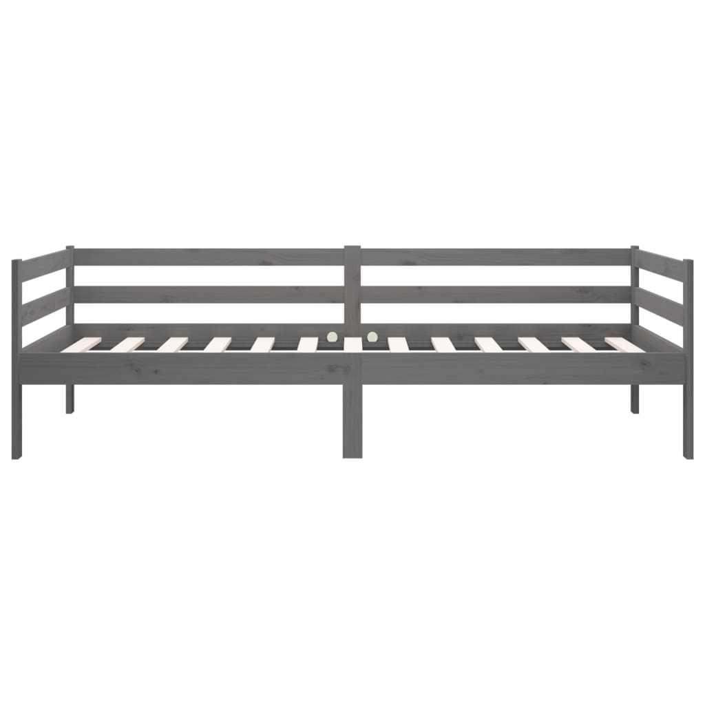 Dormeuse Grigia 90x190 cm in Legno Massello di Pino 814636