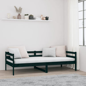 Dormeuse Nera 90x190 cm in Legno Massello di Pino 814638