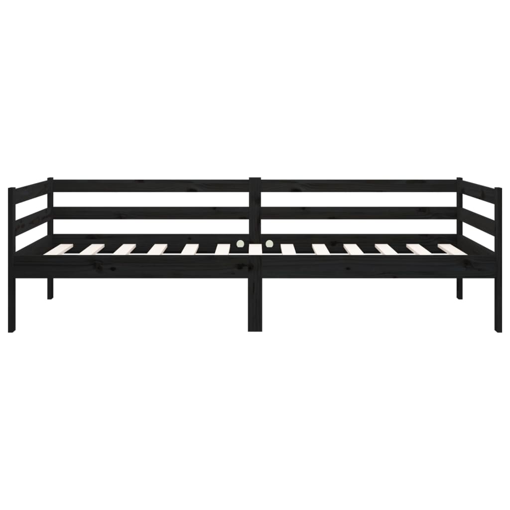 Dormeuse Nera 90x190 cm in Legno Massello di Pino 814638