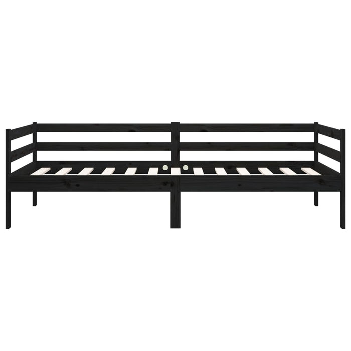 Dormeuse Nera 90x190 cm in Legno Massello di Pino 814638