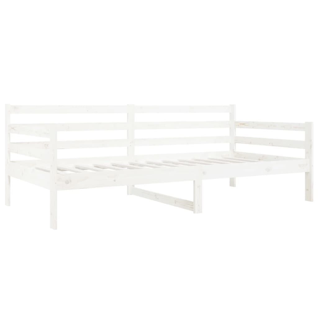 Dormeuse senza Materasso Bianca 90x190 cm Legno Massello Pino