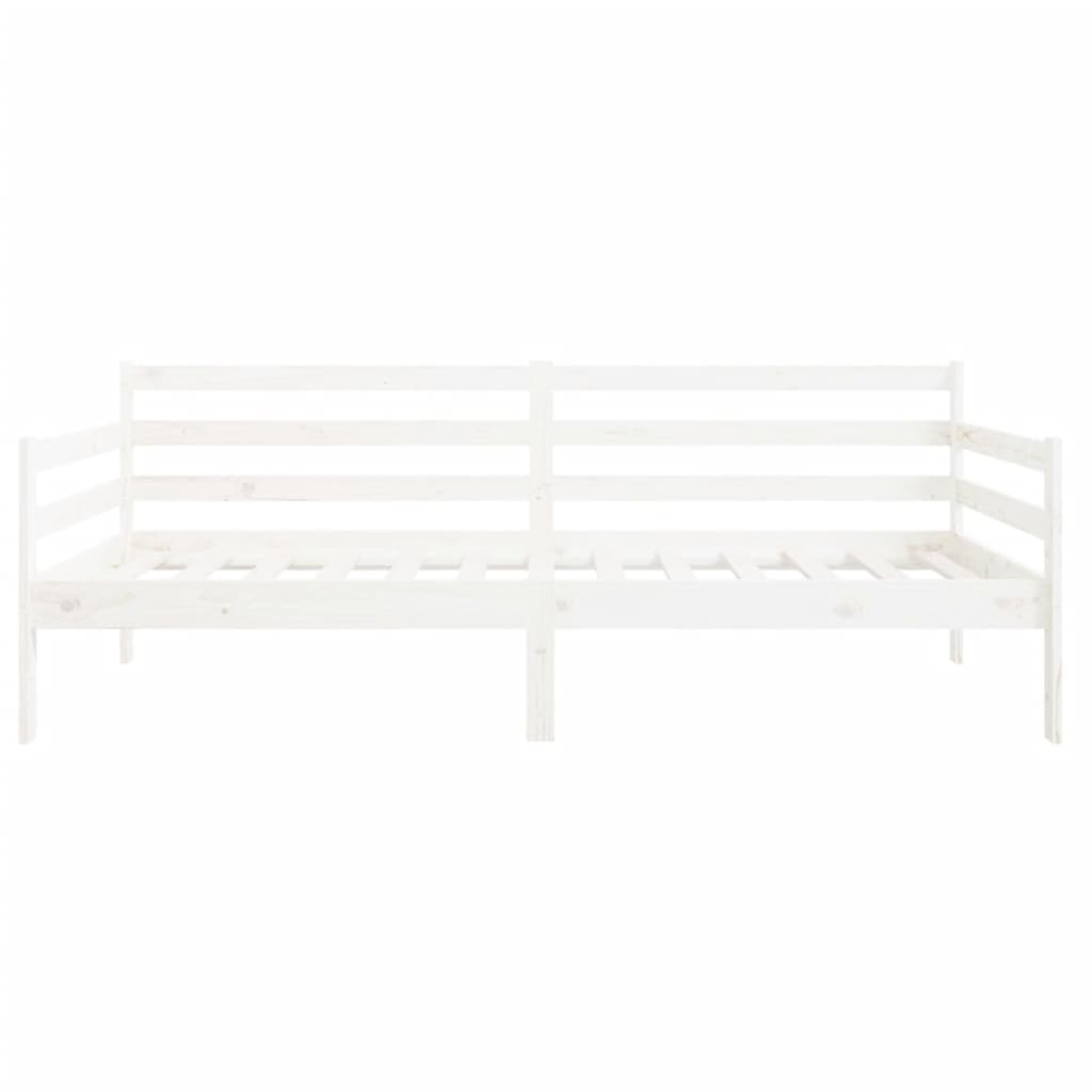 Dormeuse senza Materasso Bianca 90x190 cm Legno Massello Pino 814640