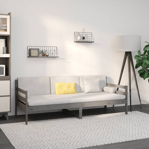 Dormeuse Grigia 90x190 cm in Legno Massello di Pino 814641