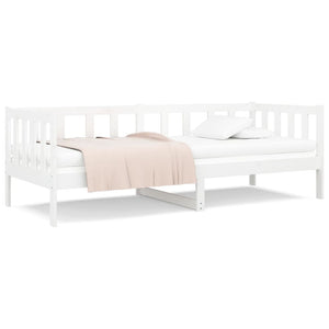 Dormeuse senza Materasso-Divano Letto-Struttura Letto Bianca 90x190 cm Legno Massello Pino 382208