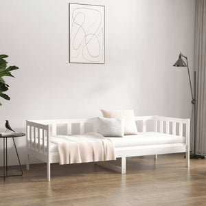 Dormeuse senza Materasso Bianca 90x190 cm Legno Massello Pino