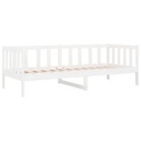 Dormeuse senza Materasso Bianca 90x190 cm Legno Massello Pino
